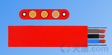 28圈加钢丝硅橡胶扁平电缆图